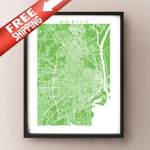 Impression de carte mobile - Affiche de l’Alabama