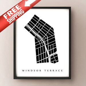 Windsor Terrace, Brooklyn - Impresión de arte del barrio de nueva York