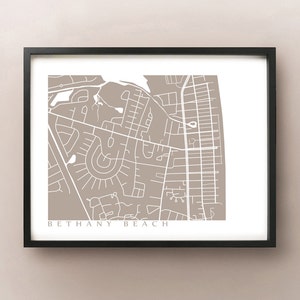 Bethany Beach Carte Print - Delaware Poster