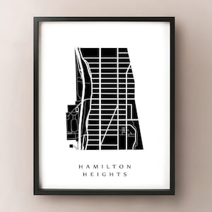 Hamilton Heights, Manhattan - Impresión de arte del barrio de la ciudad de Nueva York