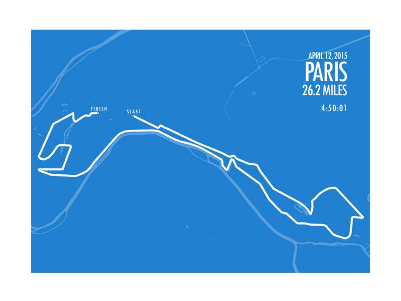 Paris Marathon Print 2015 image 2