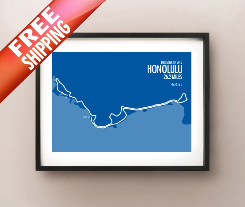 2017 Honolulu Marathon Print FREE Shipping | Etsy