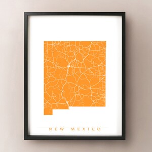 Impression de carte d'état du Nouveau-Mexique