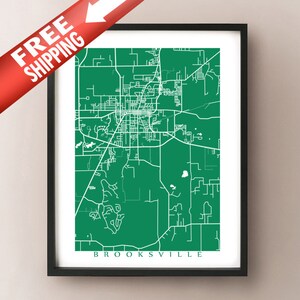 Brooksville, FL Map Print - Florida Poster