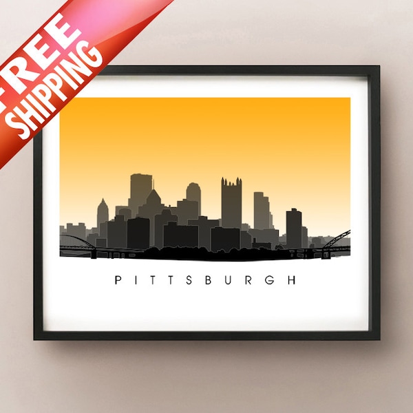 Pittsburgh Skyline - Pennsylvania Poster Print