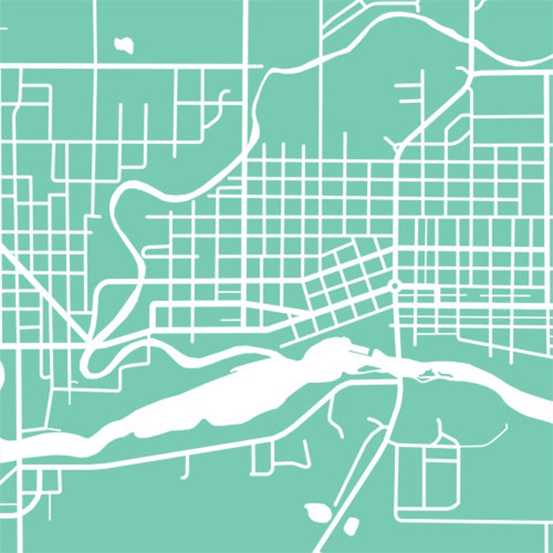 Merrill WI Map Print Wisconsin Poster Etsy