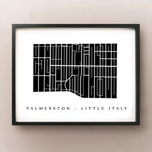 Palmerston Little Italy Carte - Toronto Neighbourhood Art Print