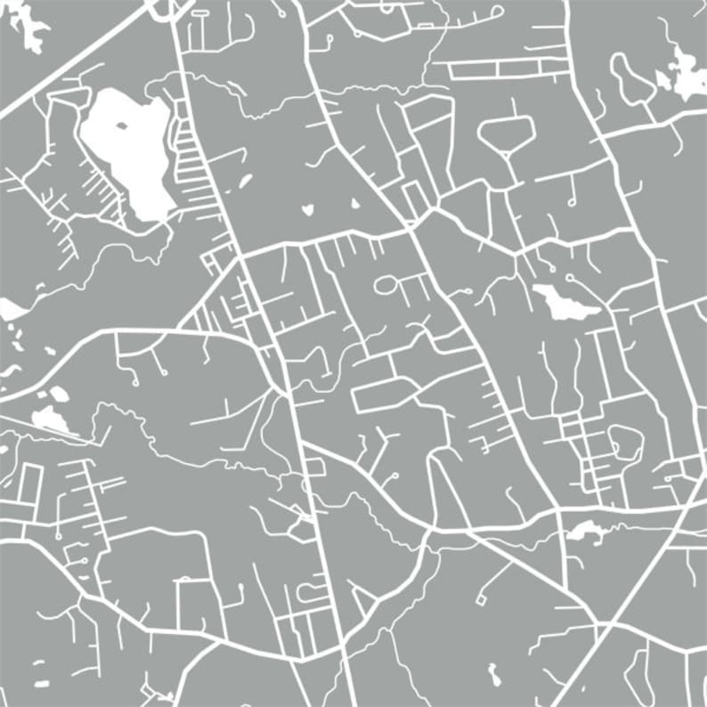 North Reading Massachusetts Map Print Etsy