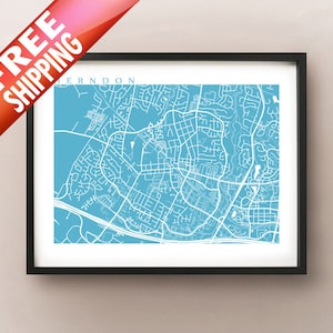 Herndon Map - Virginia Poster