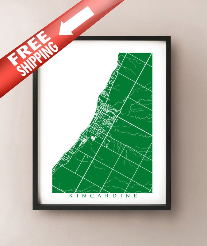 Kincardine Map Print - Ontario Poster Art