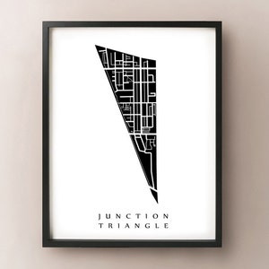 Junction Triangle Map - Toronto Neighbourhood Art Print