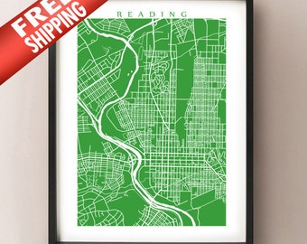 Reading Map - Pennsylvania Poster