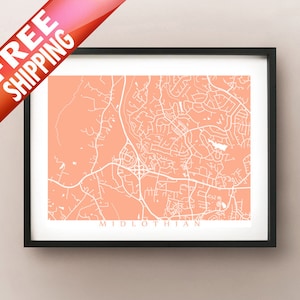 Midlothian, Virginia Map Print