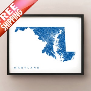 Maryland State Carte Imprimer