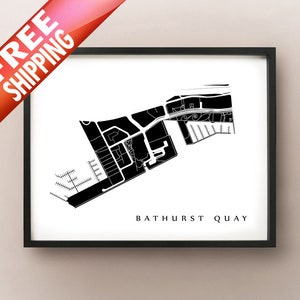 Bathurst Quay - Harbourfront, Toronto Neighbourhood Map Art Print (en)