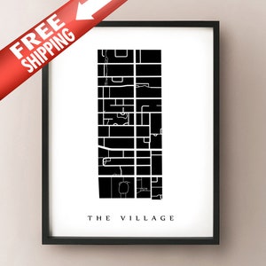 La carte du village - Toronto Church &Wellesley Gay Village Neighbourhood Art Print