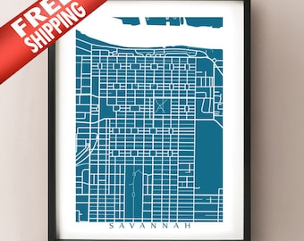 Savannah Map Print