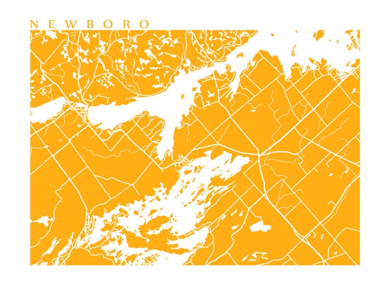Newboro Map Print Ontario Art Etsy