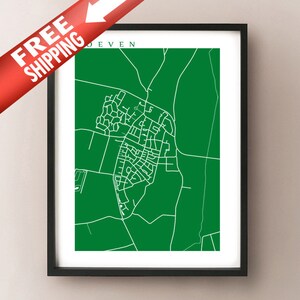 Hoeven Map Print - Affiche des Pays-Bas