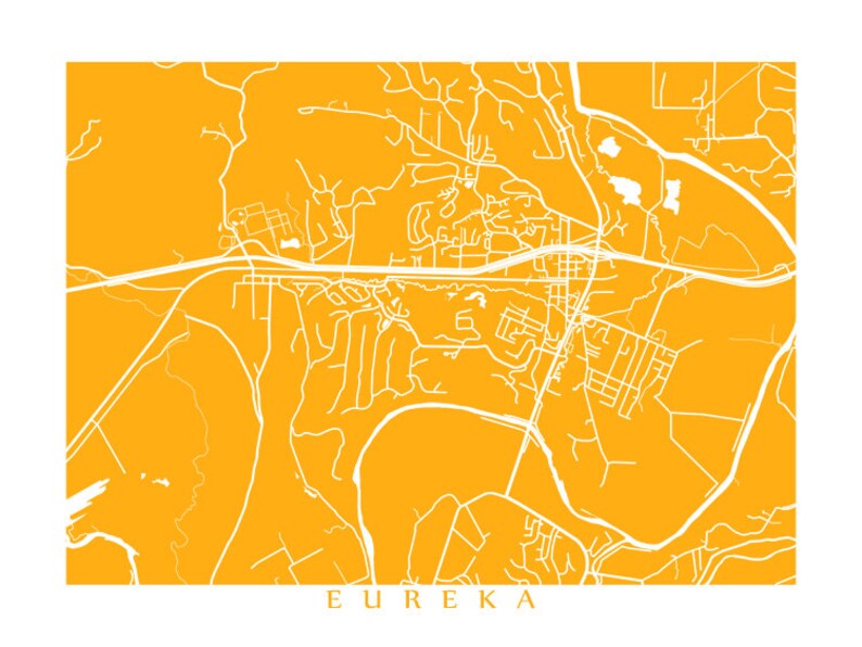 Eureka MO Map Print Missouri Poster Art Etsy