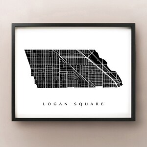 Logan Square Carte - Chicago Neighbourhood Art Print
