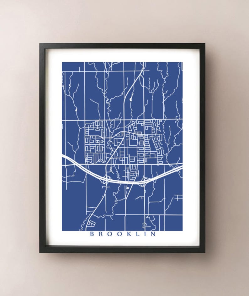 Brooklin Ontario Whitby ON Map Print Etsy