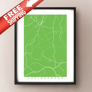 Chelborough, Dorset Kaart Print - UK Wall Art - Engeland Poster