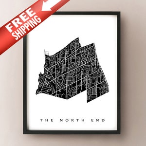 Die Nord-End-Karte - St. Catharines ON Nachbarschaft Kunstdruck