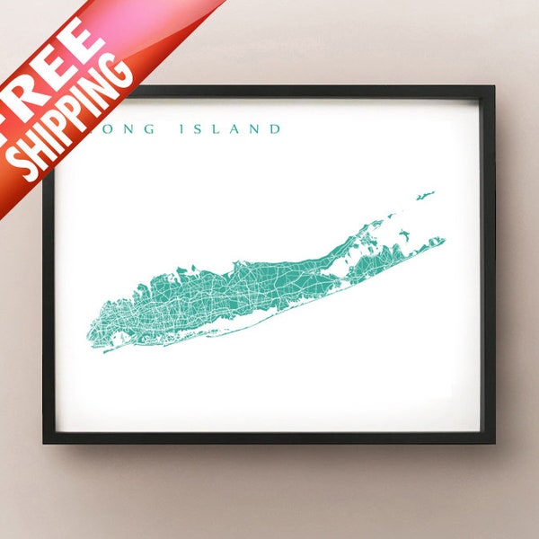 Long Island, NY Map Print - New York