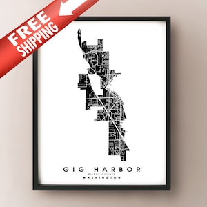 Gig Harbor, WA - Mapa de límites de la ciudad