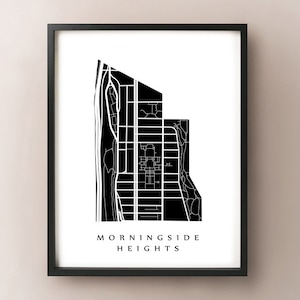 Morningside Heights, Manhattan - Impresión de arte del barrio de la ciudad de Nueva York
