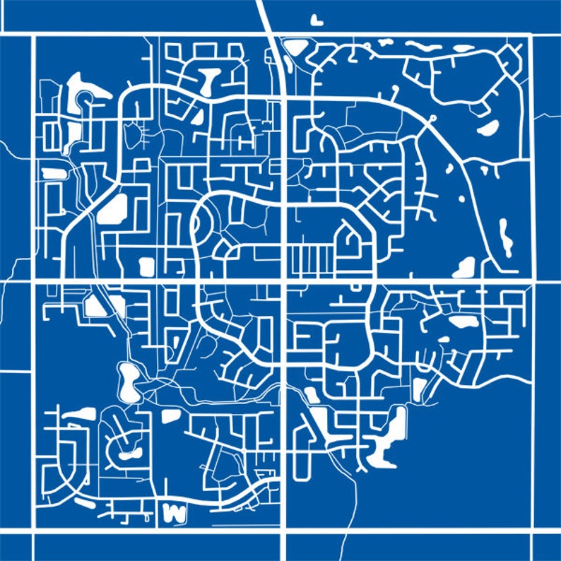 Beaumont AB Map Print Alberta Poster Modern Home Decor Etsy