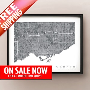 Envío GRATUITO Impresión del Mapa de Toronto