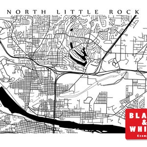 North Little Rock Map Print Arkansas poster image 3