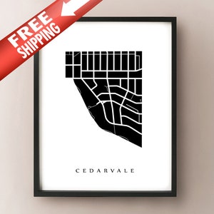 Cedarvale Map - Toronto Neighbourhood Art Print