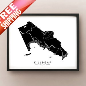 Parque Provincial Killbear, Ontario Mapa Imprimir