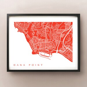 Impression de la carte de Dana Point - Affiche californienne