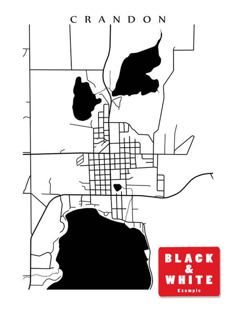 Crandon WI Map Print Wisconsin Poster Etsy