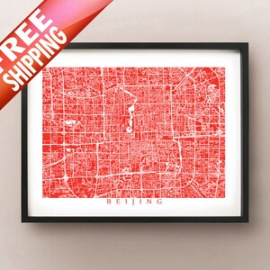 Impression de la carte de Pékin - China Poster Art