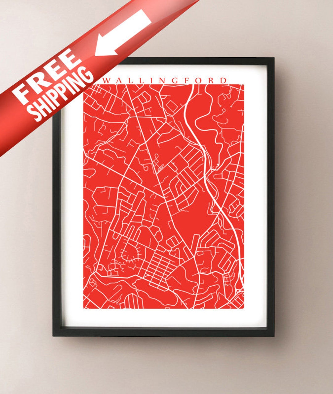 Wallingford, PA Map Nether Providence Township, Pennsylvania Poster Etsy