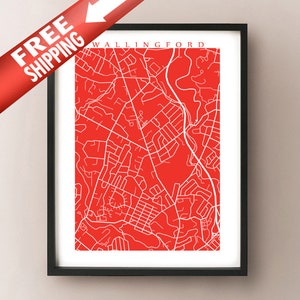 Wallingford, PA Carte - Nether Providence Township, Pennsylvanie Affiche