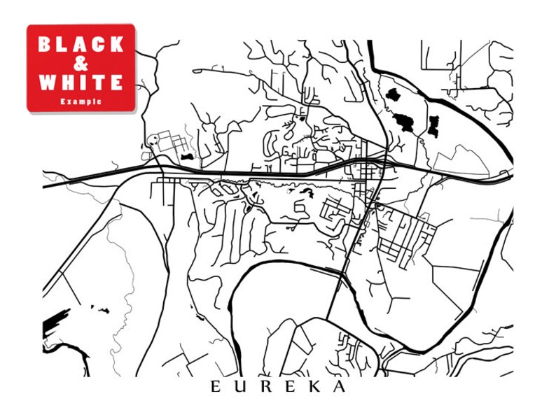 Eureka MO Map Print Missouri Poster Art Etsy
