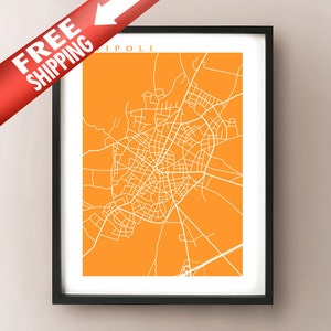 Tripoli, Griechenland Karte Print - Kunstposter