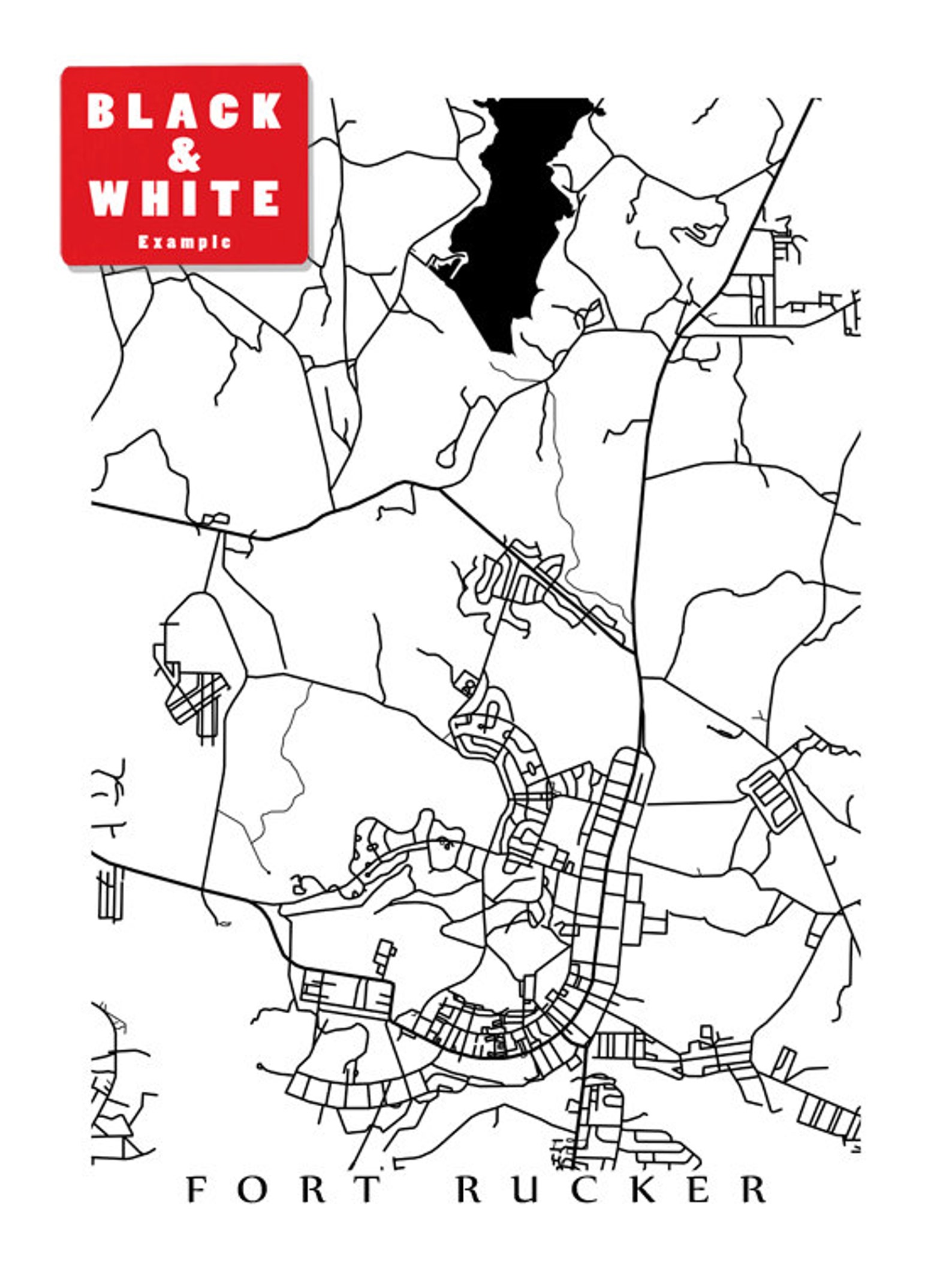 Fort Rucker Map Print Alabama Poster Etsy