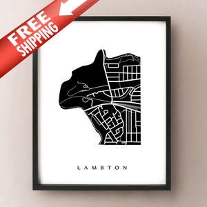 Carte Lambton - Toronto Neighbourhood Art Print