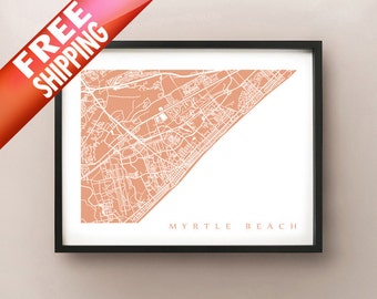 Myrtle Beach Map Print