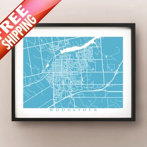 Woodstock, ON Carte - Oxford County, Ontario poster art