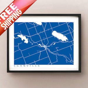 Eganville Mapa Arte - Canadá Wall Art - Ontario