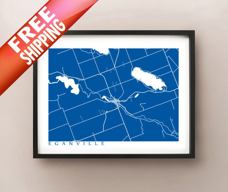 Eganville Map Art Canada Wall Art Ontario Etsy