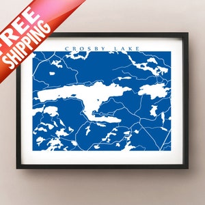 Crosby Lake Map - Ontario Print
